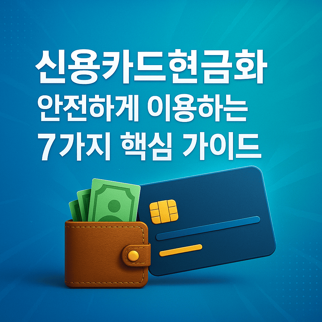 신용카드현금화 안전하게 이용하는 7가지 핵심 가이드